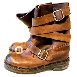 JEFFREY CAMPBELL SLOUCHING BUCKLE BOOTS